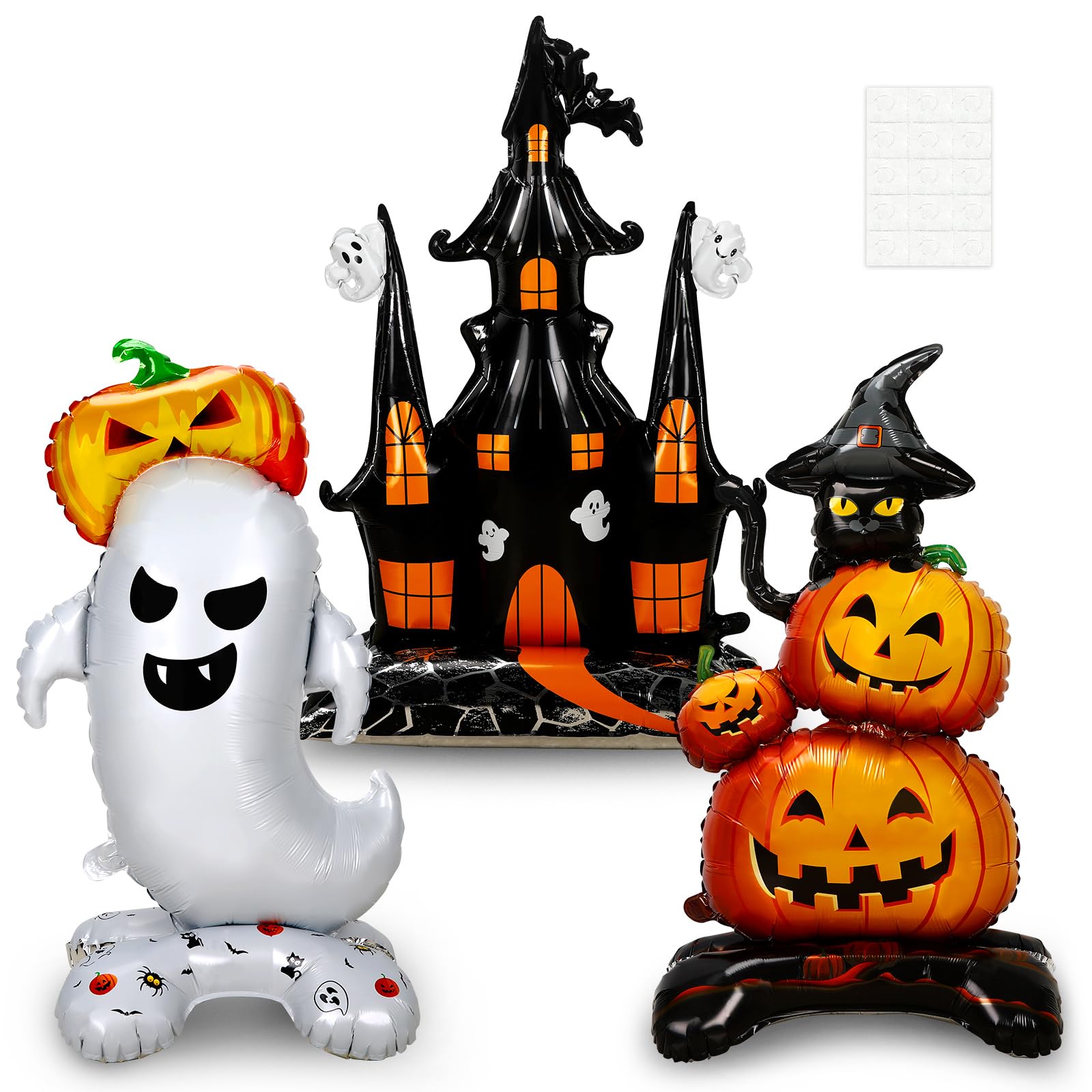 Amazon | JANLOFO ハロウィン 飾り バルーン 3個 高さ約110cm おばけ